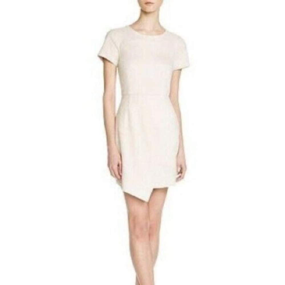 Aqua Faux Suede Short Sleeve Dress